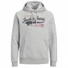Schlussverkauf 🎁 Jack & Jones Kapuzensweatshirt »Große Größen Jack & Jones Hoodie hellgrau melange Logoprint« 💯