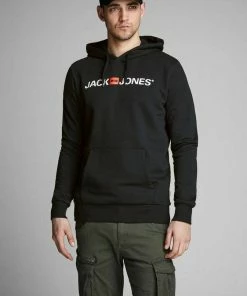 Brandneu 🥰 Jack & Jones Kapuzensweatshirt »Logo Hoodie Oldschool« Anthrazit, Dunkelblau, Weiß, Hawthorne 🥰