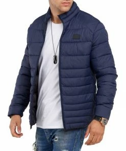 Top 10 👍 Jack & Jones Steppjacke »PUFFER« mit kleinem Logo-Patch Dunkelblau-mehrfarbig, Dunkelblau, Olivgrün, Dunkelgrau 🌟