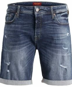 Aktion ✔️ Jack & Jones Bermudas »Rick« Blue Denim, Light Blue Denim, Black Denim, Light-blue-destroyed-Effekte ✨ -Offizieller Jones-Shop 59fc7bda a38b 5c7e b10a 7ce120f5f9fc