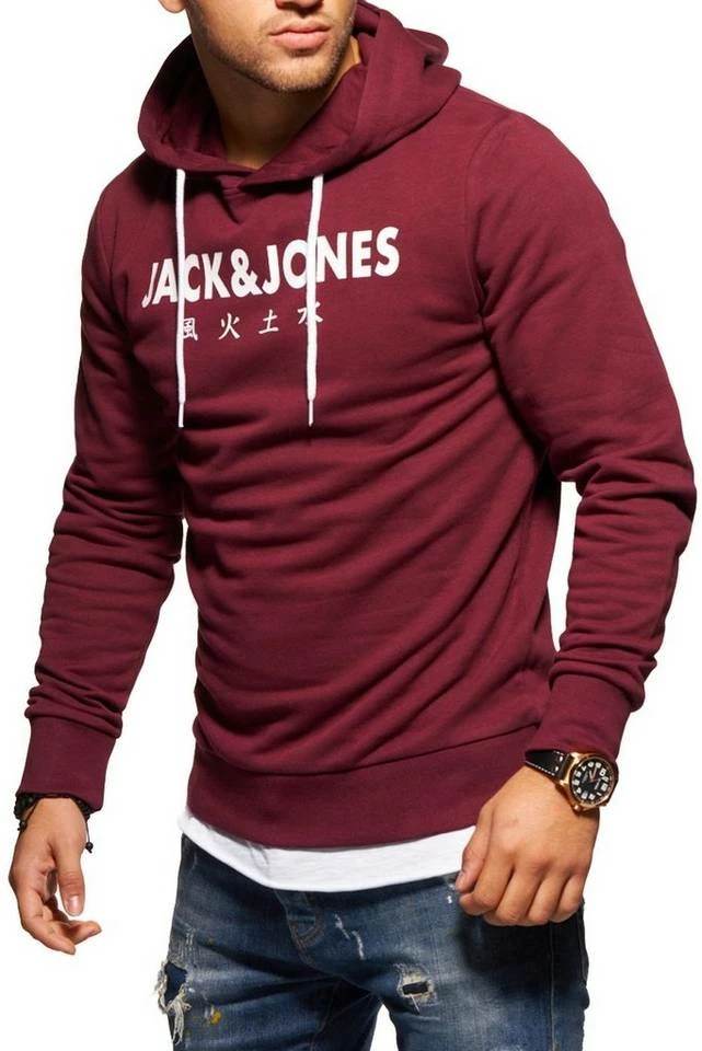 Neu ✔️ Jack & Jones Kapuzensweatshirt »JORELEMENTS« mit Logoprint Blau, Dunkelgrau, Weinrot, Weiß ⌛ 2 Neu ✔️ Jack & Jones Kapuzensweatshirt »JORELEMENTS« mit Logoprint Blau, Dunkelgrau, Weinrot, Weiß ⌛ – Bild 2