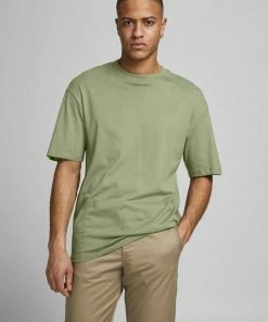 Billig 😀 Jack & Jones T-Shirt »BRINK TEE CREW NECK« Sea Spray, Hellbraun, Wei&szlig;, Helloliv 🎁 -Offizieller Jones-Shop 5d058f34 2d19 4783 a324 73002111000c