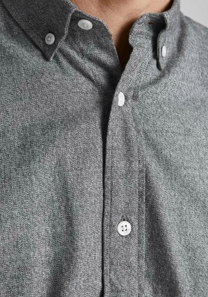 Bestes Angebot 🔥 Jack & Jones Langarmhemd »PERFECT TWIST 👚 SHIRT« Grau-meliert, Dunkelgrün, Navy ❤️ 4 Bestes Angebot 🔥 Jack & Jones Langarmhemd »PERFECT TWIST 👚 SHIRT« Grau-meliert, Dunkelgrün, Navy ❤️ – Bild 4