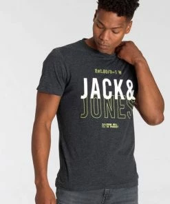 Angebote 🎁 Jack & Jones T-Shirt »KOMPO TEE« Schwarz, Nautic Blue, Dunkelgrau, Marine 🥰
