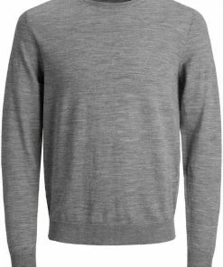 Schlussverkauf 🛒 Jack & Jones Rundhalspullover »MERINO KNIT« Grau-meliert, Schwarz, Beige, Dunkelblau-blau 😀 -Offizieller Jones-Shop 66965523 471d 581b 86c9 84b761621ec2