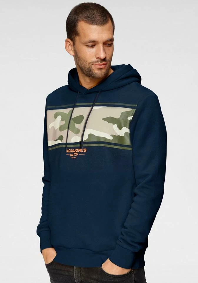 Brandneu ✔️ Jack & Jones Kapuzensweatshirt »SOLDIER SWEAT HOOD« Schwarz, Navy, Olivgrün ❤️ 2 Brandneu ✔️ Jack & Jones Kapuzensweatshirt »SOLDIER SWEAT HOOD« Schwarz, Navy, Olivgrün ❤️ – Bild 2