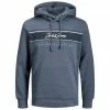Auslauf 🧨 Jack & Jones Kapuzensweatshirt »Große Größen Hoodie graublau Streifenprint JJLEO Jack & Jones« 🎉