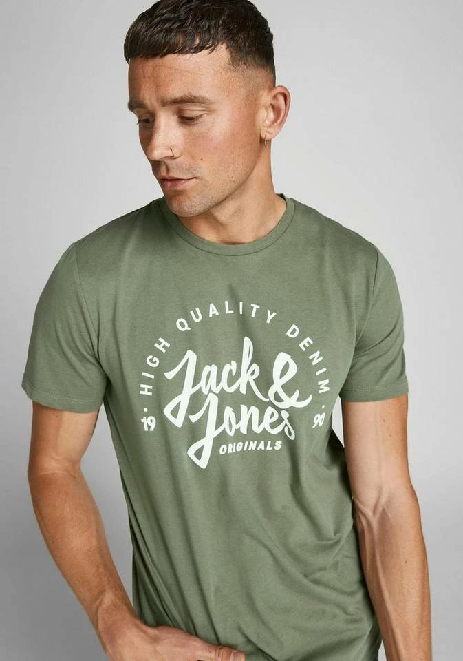 Schlussverkauf ⌛ Jack & Jones T-Shirt »KIMBEL TEE BIG CREW NECK« Navy, Olivgrün, Weiß, Hellgrau-meliert 👍 3 Schlussverkauf ⌛ Jack & Jones T-Shirt »KIMBEL TEE BIG CREW NECK« Navy, Olivgrün, Weiß, Hellgrau-meliert 👍 – Bild 3