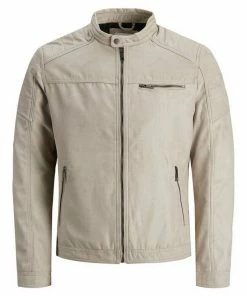 Großhandel 🤩 Jack & Jones Lederjacke »3930« (1-St) Kunstleder Jacke Biker Blouson Bomberjacke JJEROCKY Übergangsjacke Hellgrün, Beige, Hellbraun, Schwarz-2 🔔 -Offizieller Jones-Shop 6a119f7d 6afe 5b78 b508 ca0acbc44b7d