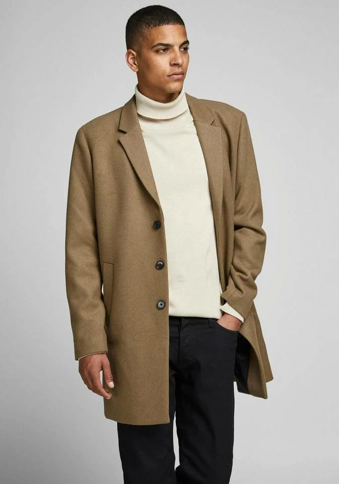 Neu 😍 Jack & Jones Wollmantel »MOULDER WOOL 🧥 COAT« Khaki, Schwarz 🎁 1 Neu 😍 Jack & Jones Wollmantel »MOULDER WOOL 🧥 COAT« Khaki, Schwarz 🎁