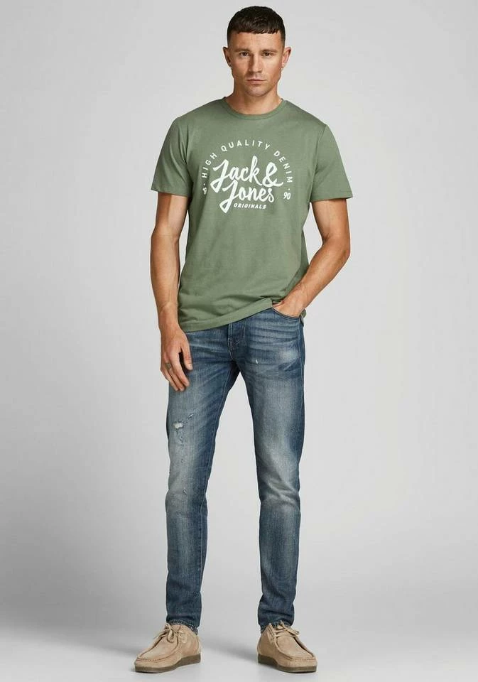 Schlussverkauf ⌛ Jack & Jones T-Shirt »KIMBEL TEE BIG CREW NECK« Navy, Olivgrün, Weiß, Hellgrau-meliert 👍 4 Schlussverkauf ⌛ Jack & Jones T-Shirt »KIMBEL TEE BIG CREW NECK« Navy, Olivgrün, Weiß, Hellgrau-meliert 👍 – Bild 4