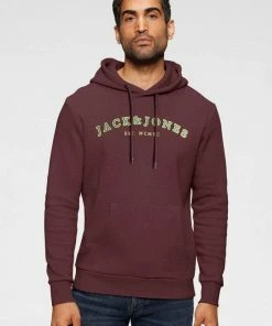 Bestpreis ⭐ Jack & Jones Kapuzensweatshirt »CROSS SWEAT HOOD« Hellgrau-meliert, Bordeaux, Navy ⭐ -Offizieller Jones-Shop 758841b3 350a 5e76 b3af a4ede07ba42e