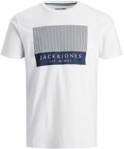 Aktion 🧨 Jack & Jones T-Shirt »STROKE TEE CREW NECK« Wei&szlig;, Blau, Navy ✔️ -Offizieller Jones-Shop 77bd2a82 64ed 5854 8956 4a7853272e1d