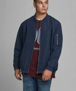 Bestpreis 🛒 Jack & Jones Bomberjacke »RUSH BOMBER« Bis Größe 6XL Navy, Schwarz 🔥