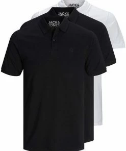 Bestpreis ✔️ Jack & Jones Poloshirt »Basic« (3-tlg., 3er Pack) slimfit / figurbetont geschnitten Mix13 (RO#ft5_slash#GR#ft5_slash#BL), Mix3 (BL#ft5_slash#WH#ft5_slash#NA), Schwarz, Mix5 (WH#ft5_slash#GR#ft5_slash#NA) ✔️ -Offizieller Jones-Shop 78b26faa 8549 541a 9763 d6a3c144fd3d