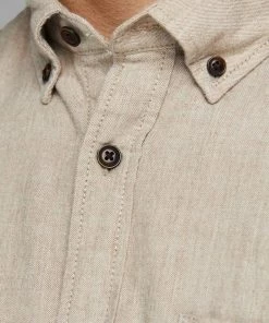 Auslauf 🎉 Jack & Jones Langarmhemd »CLASSIC HEATHER 👕 SHIRT« Bordeaux, Beige, Hellgrau-meliert, Navy 👏 -Offizieller Jones-Shop 7bfb7ddc 0b5c 5728 a051 1dc9908188d7