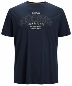 Rabatt 🎁 Jack & Jones Rundhalsshirt »Jack&Jones T-Shirt JORSURFACE große Größen navy Stickerei« 🌟