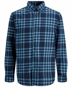 Aktion ⭐ Jack & Jones Langarmhemd »JACK & JONES Herren Karo-Hemd Flanell Langarm-Hemd Jan 👕 Shirt Longsleeve Freizeit-Hemd Blau« 😉 -Offizieller Jones-Shop 7d69aa91 2871 54e0 a1a5 d01b5ab5b632