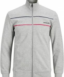 Besorgen 🎁 Jack & Jones Sweatjacke »KEVIN SWEAT HIGH NECK« Navy, Hellgrau-meliert 🔥