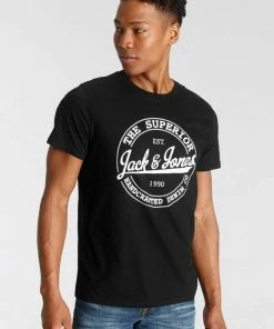 Beste Bewertungen von ⭐ Jack & Jones T-Shirt »BRAT TEE« mit Logoprint Schwarz, Beige, Graublau, Navy 🛒