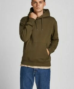 Neu 🛒 Jack & Jones Kapuzensweatshirt »SOFT SWEAT HOOD« Weiß, Light grey melange, Navy, Black 🔥