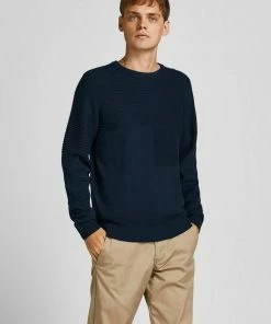 Am billigsten 🤩 Jack & Jones Rundhalspullover »Seth« Marine, Beige 😀 -Offizieller Jones-Shop 8043371d 65f3 546a 8830 aab8ffceedad