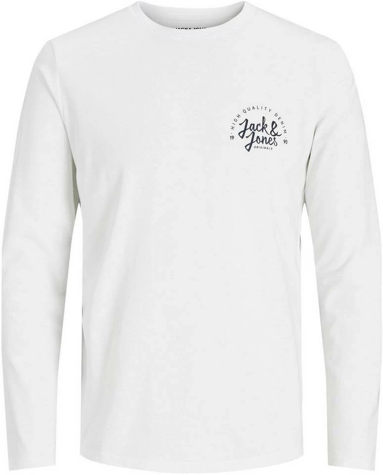 Auslauf 🧨 Jack & Jones Langarmshirt »KIMBEL TEE CREW NECK« Navy, Hellgrau-meliert, Weiß 💯 6 Auslauf 🧨 Jack & Jones Langarmshirt »KIMBEL TEE CREW NECK« Navy, Hellgrau-meliert, Weiß 💯 – Bild 6