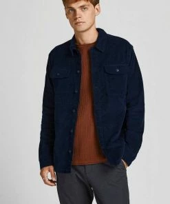 Coupon ⌛ Jack & Jones Outdoorhemd »CORDUROY OVERSHIRT« Offwhite, Navy 🔔