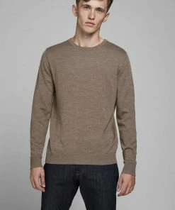 Schlussverkauf 🛒 Jack & Jones Rundhalspullover »MERINO KNIT« Grau-meliert, Schwarz, Beige, Dunkelblau-blau 😀 -Offizieller Jones-Shop 84a5cdeb d2bc 56d2 bb6b 91d2df510058