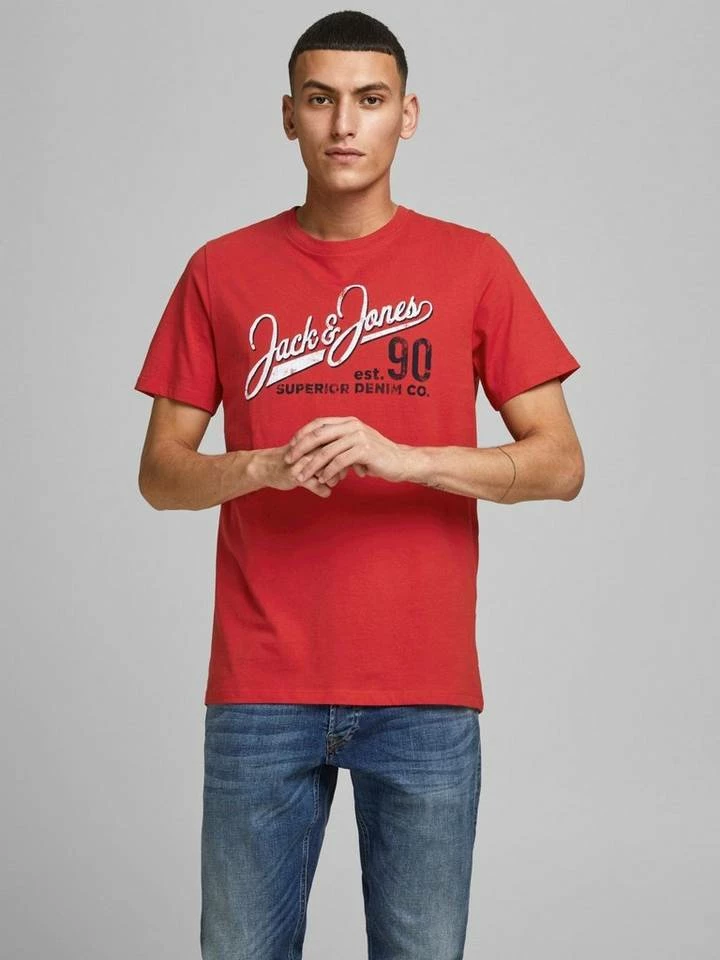 Auslauf 👏 Jack & Jones T-Shirt »LOGO TEE 2 COL« (1-tlg) Hawaiian Sunset, Offwhite, True Red, Navy 🌟 1 Auslauf 👏 Jack & Jones T-Shirt »LOGO TEE 2 COL« (1-tlg) Hawaiian Sunset, Offwhite, True Red, Navy 🌟