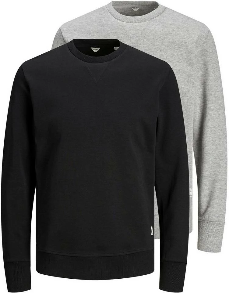 Besorgen 🔥 Jack & Jones Sweatshirt »BASIC« (Packung, 2-tlg., 2er-Pack) Schwarz | hellgrau-meliert, Navy - Sedona Sage 🥰 4 Besorgen 🔥 Jack & Jones Sweatshirt »BASIC« (Packung, 2-tlg., 2er-Pack) Schwarz | hellgrau-meliert, Navy - Sedona Sage 🥰 – Bild 4