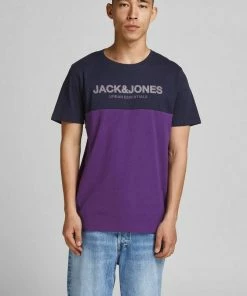 Angebote 🔥 Jack & Jones T-Shirt »BLOCKING TEE« Navy-lila, Orange-schwarz, Dunkelgr&uuml;n-schwarz, Wei&szlig; ⭐ -Offizieller Jones-Shop 8728cc9f 600b 57dd a2ab c45a579a1cf0