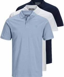 Bestpreis ✔️ Jack & Jones Poloshirt »Basic« (3-tlg., 3er Pack) slimfit / figurbetont geschnitten Mix13 (RO#ft5_slash#GR#ft5_slash#BL), Mix3 (BL#ft5_slash#WH#ft5_slash#NA), Schwarz, Mix5 (WH#ft5_slash#GR#ft5_slash#NA) ✔️ -Offizieller Jones-Shop 8968e893 5f64 53d3 b5ca ccc6b60291be