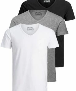 Billig 🧨 Jack & Jones T-Shirt »Basic V-Neck« (3-tlg., 3er Pack) etwas länger geschnitten, nicht zu kurz Mix 3 (GR#ft5_slash#BLU#ft5_slash#BL), MIX 5(WH#ft5_slash#WH#ft5_slash#BL), Grau, Blau ✨ -Offizieller Jones-Shop 89eeb3db e41b 5a3d a3f2 fd859c14bdc2