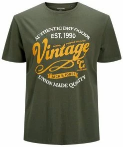 Am billigsten 🧨 Jack & Jones Rundhalsshirt »Herren Übergrößen T-Shirt oliv bedruckt JCOBLUBOOSTER Jack&Jones« ❤️ -Offizieller Jones-Shop 8c6b41b5 a39e 526b 9055 f555a1714f36