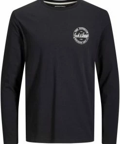 Bester Verkauf 💯 Jack & Jones Langarmshirt »RAT TEE« Schwarz, Graublau, Wei&szlig; 👍 -Offizieller Jones-Shop 8cbc1982 a82f 593f 987a 5fbf16efdf31