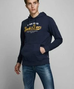Rabatt 🛒 Jack & Jones Kapuzensweatshirt »LOGO HOOD« Grau, Bordeaux, Rot, Aquablau 🧨