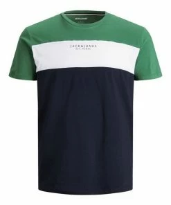 Neu 🎁 Jack & Jones T-Shirt »MONSE« (1-tlg) Verdant Green, Classic Blue, Navy Blazer ⭐