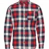 Aktion 🤩 Jack & Jones Langarmhemd »JACK & JONES Herren Karo-Hemd Orchester 👚 Shirt Spain Langarm-Hemd Rot/Weiß/Blau« ⭐