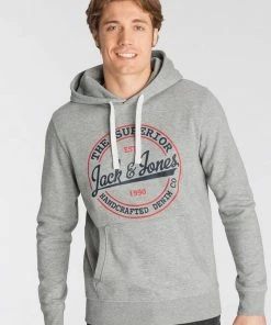 Coupon 😍 Jack & Jones Kapuzensweatshirt »BRAT SWEAT HOOD« Hellblau, Navy, Shell Coral 12201406, Hellgrau-meliert 😉 -Offizieller Jones-Shop 95146f69 98f0 5c62 9b8d d505b87b4a8f