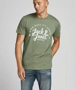 Schlussverkauf ⌛ Jack & Jones T-Shirt »KIMBEL TEE BIG CREW NECK« Navy, Olivgrün, Weiß, Hellgrau-meliert 👍