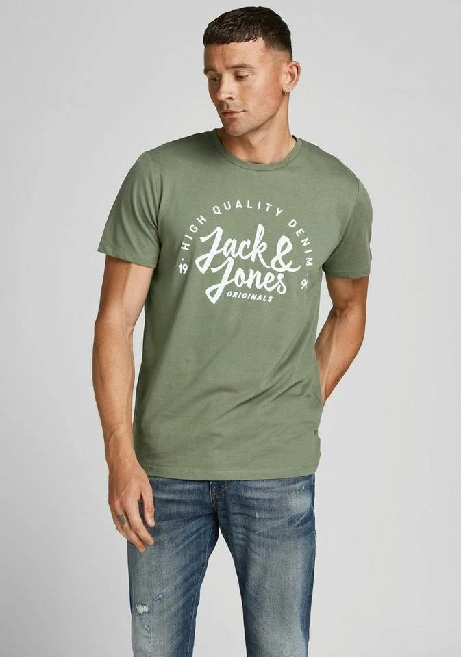 Schlussverkauf ⌛ Jack & Jones T-Shirt »KIMBEL TEE BIG CREW NECK« Navy, Olivgrün, Weiß, Hellgrau-meliert 👍 1 Schlussverkauf ⌛ Jack & Jones T-Shirt »KIMBEL TEE BIG CREW NECK« Navy, Olivgrün, Weiß, Hellgrau-meliert 👍