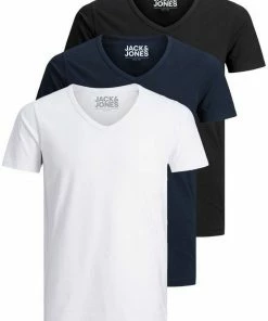 Billig 🧨 Jack & Jones T-Shirt »Basic V-Neck« (3-tlg., 3er Pack) etwas länger geschnitten, nicht zu kurz Mix 3 (GR#ft5_slash#BLU#ft5_slash#BL), MIX 5(WH#ft5_slash#WH#ft5_slash#BL), Grau, Blau ✨ -Offizieller Jones-Shop 9b33d904 b9a9 53da 8e5d f2288c9319c0