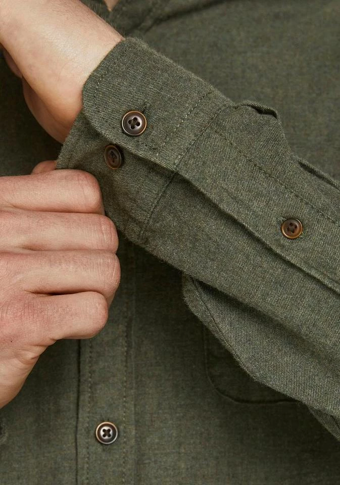 Blitzangebot 🌟 Jack & Jones Langarmhemd »BAND HEATHER 👚 SHIRT« Khaki, Olivgrün, Navy, Dunkelgrau-meliert 👏 5 Blitzangebot 🌟 Jack & Jones Langarmhemd »BAND HEATHER 👚 SHIRT« Khaki, Olivgrün, Navy, Dunkelgrau-meliert 👏 – Bild 5