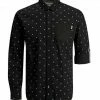 Budget 🔥 Jack & Jones Langarmhemd »JACK & JONES Herren Langarm-Hemd Slim-Fit Hemd Harry One-Pocket 👕 Shirt Freizeit-Hemd Schwarz« 😀