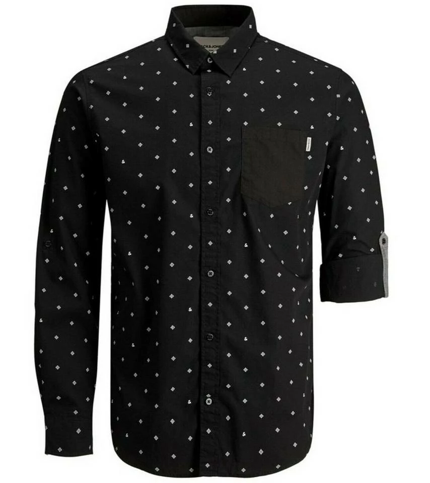 Budget 🔥 Jack & Jones Langarmhemd »JACK & JONES Herren Langarm-Hemd Slim-Fit Hemd Harry One-Pocket 👕 Shirt Freizeit-Hemd Schwarz« 😀 1 Budget 🔥 Jack & Jones Langarmhemd »JACK & JONES Herren Langarm-Hemd Slim-Fit Hemd Harry One-Pocket 👕 Shirt Freizeit-Hemd Schwarz« 😀