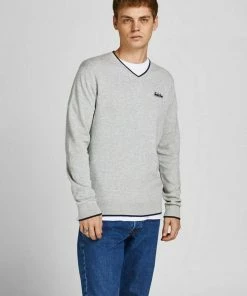 Schlussverkauf ❤️ Jack & Jones Strickpullover »Tons« Navy Blazer #ft5_slash# Cloud Dancer, Dark Grey Melange #ft5_slash# Black, Light Grey Melange #ft5_slash# Navy Blazer 👍 -Offizieller Jones-Shop 9ffd176c 6931 5de7 851a 352a2a576945