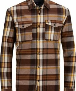 Großhandel 💯 Jack & Jones Karohemd »WOODLAND CHECK OVERSHIRT« Braun, Dunkelrot 🤩 -Offizieller Jones-Shop a34bd21c bdc2 51ff 803f 8af2ea402a0b