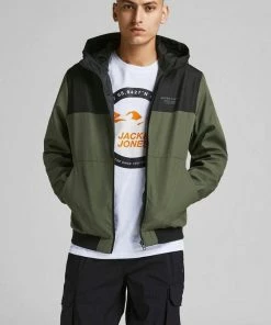 Blitzangebot 👍 Jack & Jones Blouson »SEAM JACKET HOOD« Olivgrün, Schwarz, Hellgrau, Rot-schwarz 🌟