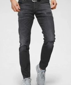 Brandneu 😀 Jack & Jones Slim-fit-Jeans »TIM JJORIGINAL« Black-denim, Blue-destroyed-Effekte, Dark-blue 🛒